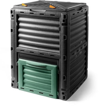 Spetebo Kunststoff Kompost Beh&auml;lter 300 Liter 83x61x61 cm schwarz