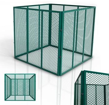 Juskys Metall 800 L verzinkter pulverbeschichteter Stahl dunkelgrün (301895)