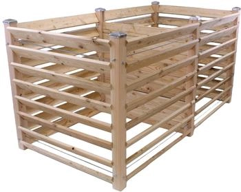 Riegelsberger Lärchenholz Massivholz Steckkomposter Duo 100 cm