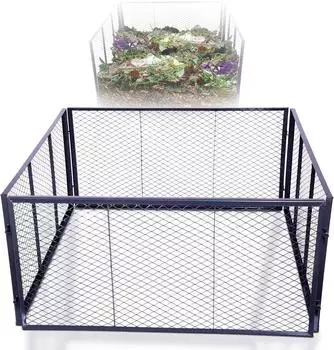 Novatool Garten-Komposter Metall 100x100x50 cm Stecksytem pulverbeschichtet 500 Liter