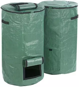 Maximex 2er-Set Sammelstelle f&uuml;r Bioabf&auml;lle mit Klappfenster & Tragegriffen 45 x 80 x 45 cm