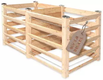 Riegelsberger Massivholz Steckkomposter 80 cm Duo 120x233 cm (RIE4793.16)
