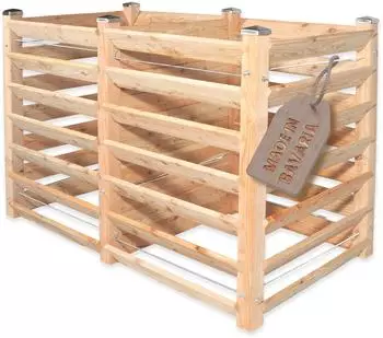 Riegelsberger Massivholz Steckkomposter 153x80x100 cm Duo (RIE4793.13)