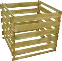 vidaXL Lattenkomposter 0,54 m3 Quadratisch Holz