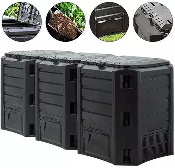 Prosperplast Garden Composter 1200L Black
