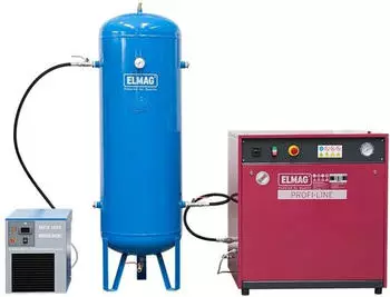 ELMAG Kompressor PROFI-LINE SILENT Paket 2 PL-S 750/10/3 D inkl. 270l Kessel