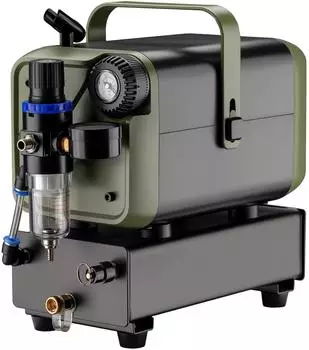 Wiltec HS-679F Airbrush Kompressor 1/6PS 28l/min mit Manometer (65661)