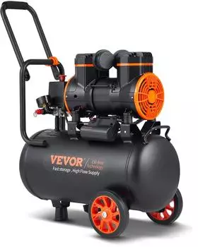 VEVOR Ölfreier Luftkompressor 24L 1450W 70dB (2-1450F24)