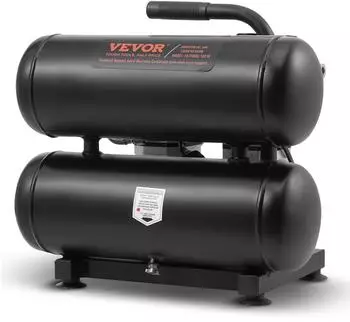 VEVOR &Ouml;lfreier Luftkompressor 18L Stahltank 1PS 2,0CFM@90PSI 120PSI 80dB (FB1390D-108BS-10C18)
