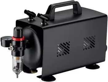 Wiltec AS18TB Airbrush Kompressor 1/6PS, 20-23l/min, 1L Beh&auml;lter (65658)