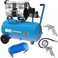 G&uuml;de Fl&uuml;ster Kompressor Airpower 150/8/24 Silent 24l 8bar 3tlg Set