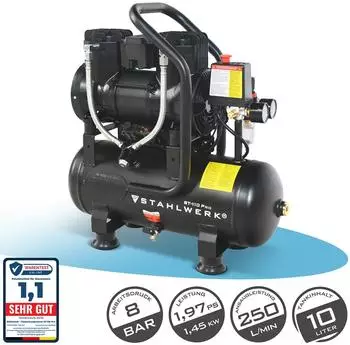Stahlwerk ST-110 Pro Kompressor 10 Liter 8 bar