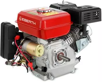Eberth Benzinmotor 4-Takt 6,5PS 196ccm Welle Ø20mm E-Start (GG1-ER196-6.5-20E)