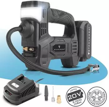 Stahlwerk ADK-20 ST Akku-Druckluftkompressor (mit 1 Akku 2 Ah + Ladegerät)