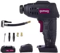 Gomag Akku Handkompressor Go-lp20 20v Luftpumpe Mobil 7bar 2,0 Ah Starterkit