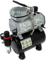 Wiltec - Airbrush Einzylinderkolbenkompressor Af189 Mit Lufttank, Max. 6 Bar Druck,