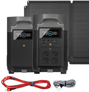 EcoFlow Delta Pro (+ Smart Extra Akku + 2x Solar Panel 400W)