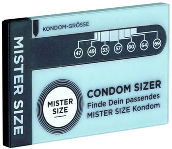 Mister Size Condom Sizer hellblau