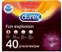 Durex Fun Explosion Kondome, aufregende Vielfalt für mehr Spaß, 40 Stück