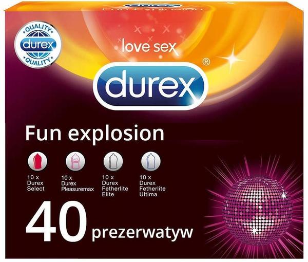 Durex Fun Explosion Kondome, aufregende Vielfalt für mehr Spaß, 40 Stück