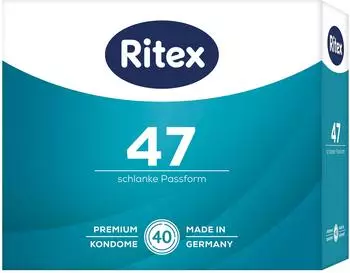 Ritex 47 Schlanke Passform 40 Stück 47 mm transparent
