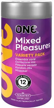 One Kondom Set mit 6 verschiedenen Sorten12er-Packung