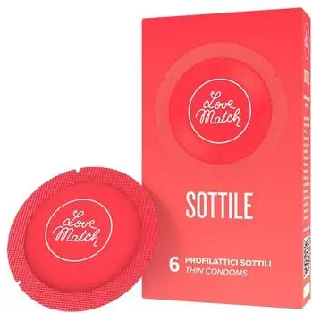 Love Match Ultrad&uuml;nne Kondome 19,3cm x 5,35cm Schachtel 6 St&uuml;ck