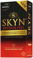 Manix SKYN Intense - latexfrei, perlenbesetzte Kondome (10 Stk.) transparent