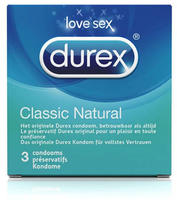 Durex Classic Kondome 3 St., Grundpreis: &euro; 1.333,- / l