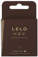 LELO Hex Respect XL - Luxus Kondom (3 Stk.) transparent