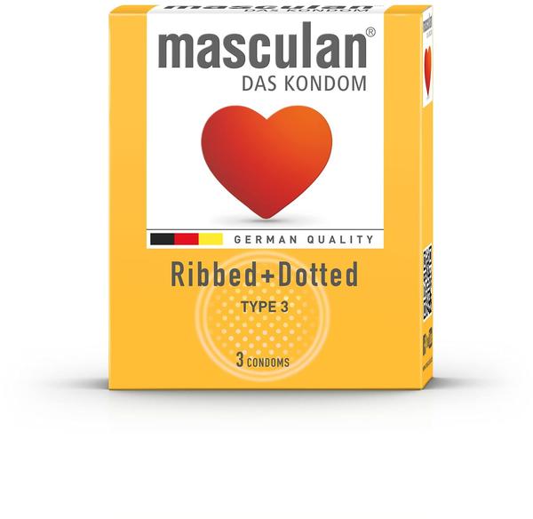 Masculan Ribbed & Dotted (3 Stk.)
