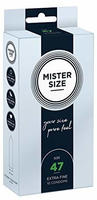 Mister Size Kondome 47 mm, transparent, hauchd&uuml;nn & feucht -