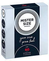 Mister Size Kondome 60 mm, transparent, hauchd&uuml;nn & feucht -