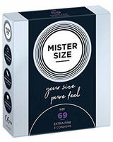 Mister Size Kondome 69 mm, transparent, hauchd&uuml;nn & feucht -