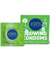 EXS Glow - Leuchtendes Kondom (3 Stk.) transparent