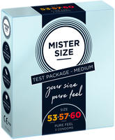 Mister Size Kondom Testset mit Penis-Messger&auml;t - 3 Stk transparent