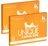 Kamyra Unique C.2 Free XXL Condom Card, gelb - Kondomkarte mit gro&szlig;en latexfreien