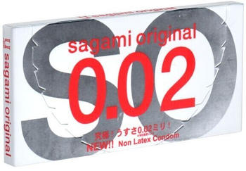 Sagami Original 0.02 latexfrei ultradünne Kondome (2 Stk.)