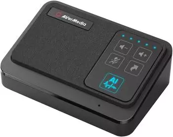 AVerMedia AI SpeakerPhone für Prof. Anwendungen, Konferenzgerät, Schwarz