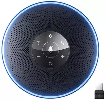eMeet OfficeCore M2 Wireless Conference Speaker (Black), Konferenzger&auml;t, Schwarz