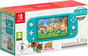 Nintendo Switch Lite türkis inkl. Animal Crossing: New Horizons Timmy & Tommy Aloha Edition