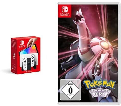 Nintendo Switch (OLED-Modell) weiß + Pokémon: Leuchtende Perle