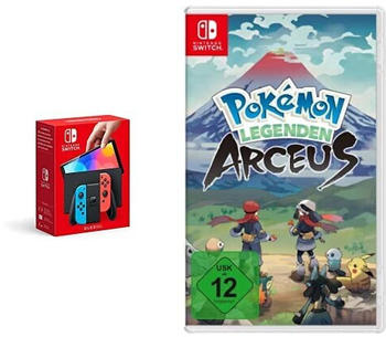 Nintendo Switch (OLED-Modell) neon-blau/neon-rot + Pokémon-Legenden: Arceus