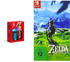 Nintendo Switch (OLED-Modell) neon-blau/neon-rot + The Legend of Zelda: Breath of the Wild