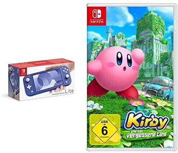 Nintendo Switch Lite blau + Kirby und das vergessene Land