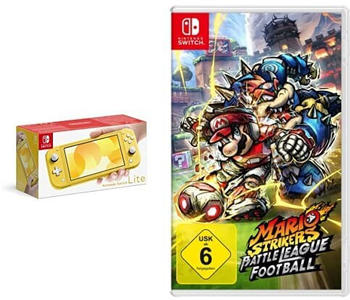Nintendo Switch Lite gelb + Mario Strikers: Battle League Football