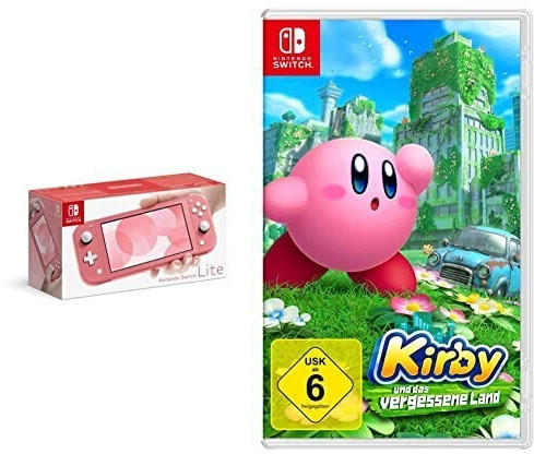 Nintendo Switch Lite koralle + Kirby und das vergessene Land