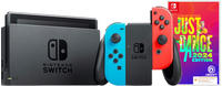 Nintendo Switch neon-rot/neon-blau (neue Edition) + Just Dance 2024