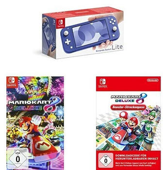 Nintendo Switch Lite blau + Mario Kart 8: Deluxe + Booster-Streckenpass