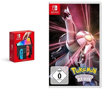 Nintendo Switch (OLED-Modell) neon-blau/neon-rot + Pokémon: Leuchtende Perle